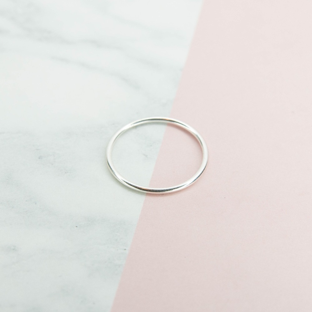 1mm 925 Sterling Silver Minimalist solid band ring 
Metal Tested ✔️